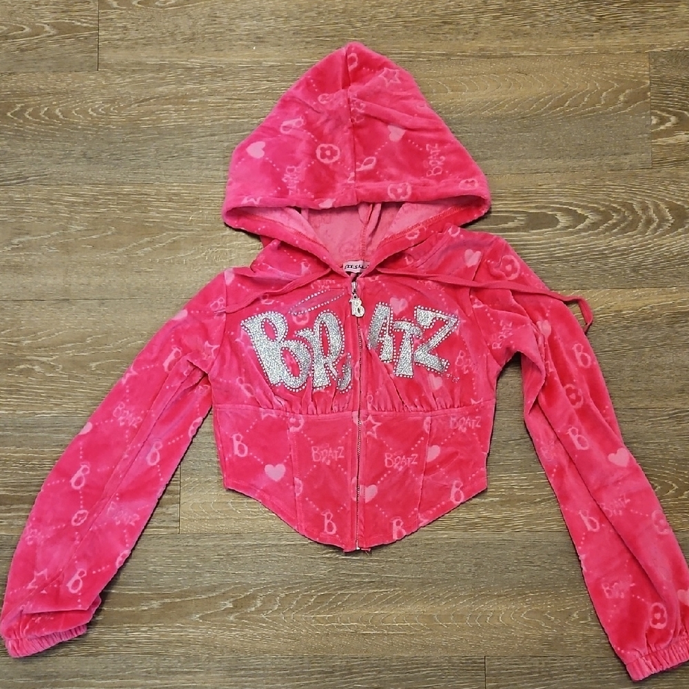 Bratz X Dolls  Kill Small Pink Rhinestone Hoodie